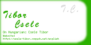 tibor csele business card